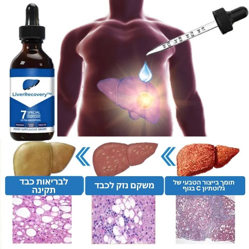 LiverRecovery™ | טיפות צמחיות לניקוי רעלים מהכבד 
